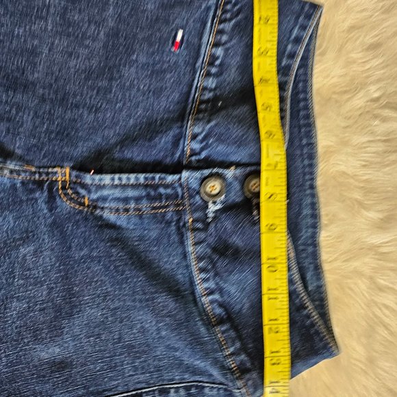 Vintage Tommy Hilfiger Women's Blue Distressed Ripped Legs Skinny Jeans Size W29 - Picture 5 of 10